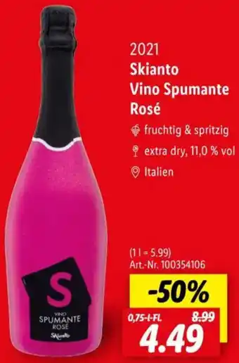 Lidl 2021 Skianto Vino Spumante Rosé Angebot