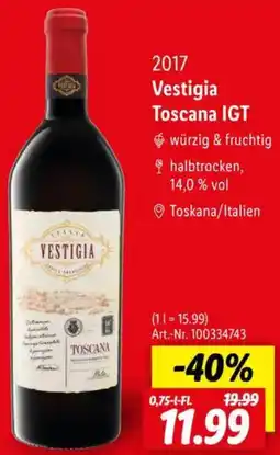 Lidl 2017 Vestigia Toscana IGT Angebot