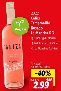 Lidl 2022 Caliza Tempranillo Rosado La Mancha DO Angebot