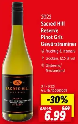 Lidl 2022 Sacred Hill Reserve Pinot Gris Gewürztraminer Angebot