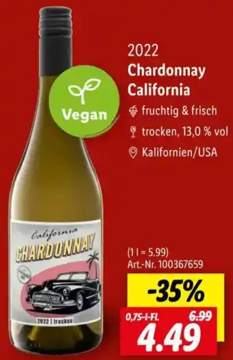 Lidl 2022 Chardonnay California Angebot