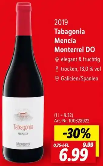 Lidl 2019 Tabagonia Mencía Monterrei DO Angebot