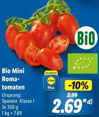 Lidl Bio Mini Romatomaten Angebot