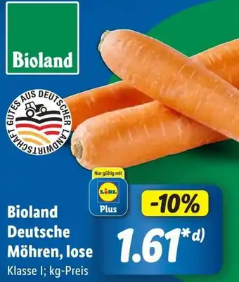 Lidl Bioland Deutsche Möhren, lose Angebot