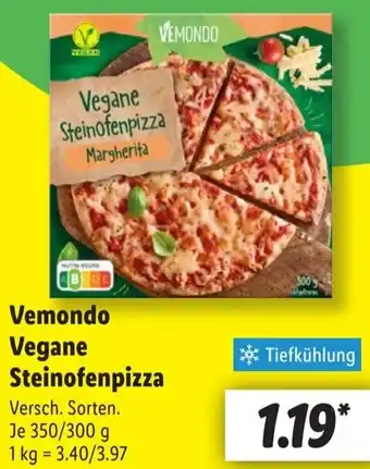 Lidl Vemondo Vegane Steinofenpizza Angebot