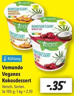 Lidl Vemondo Veganes Kokosdessert Angebot