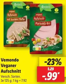 Lidl Vemondo Veganer Aufschnitt Angebot