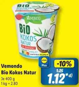 Lidl Vemondo Bio Kokos Natur Angebot