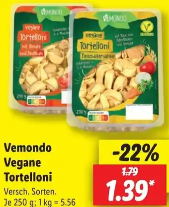 Lidl Vemondo Vegane Tortelloni Angebot