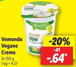 Lidl Vemondo Vegane Creme Angebot