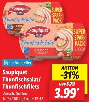 Lidl Saupiquet Thunfischsalat/ Thunfischfilets Angebot