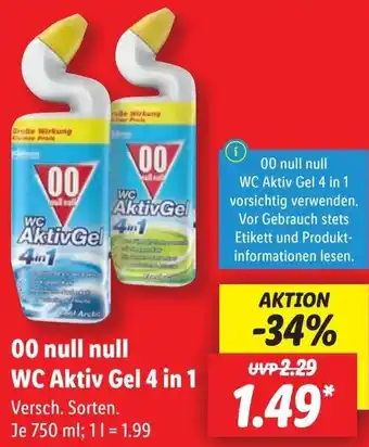 Lidl 00 null null WC Aktiv Gel 4 in 1 Angebot