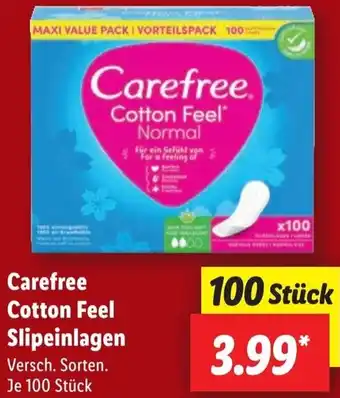 Lidl Carefree Cotton Feel Slipeinlagen Angebot