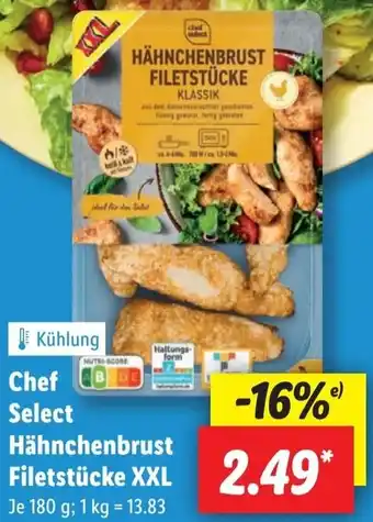 Lidl Chef Select Hähnchenbrust Filetstücke XXL Angebot