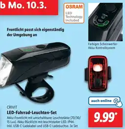 Lidl CRIVIT LED-Fahrrad-Leuchten-Set Angebot