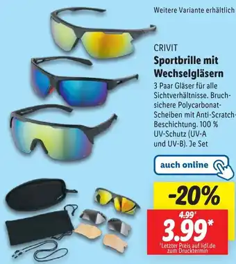 Lidl CRIVIT Sportbrille mit Wechselgläsern Angebot