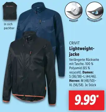 Lidl CRIVIT Lightweightjacke Angebot