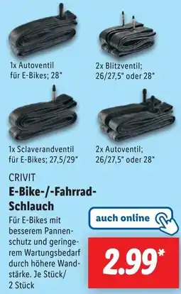 Lidl CRIVIT E-Bike-/Fahrrad Schlauch Angebot