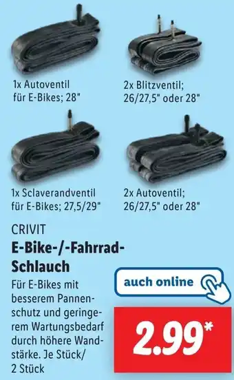 Lidl CRIVIT E-Bike-/Fahrrad Schlauch Angebot