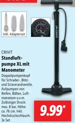 Lidl CRIVIT Standluftpumpe XL mit Manometer Angebot