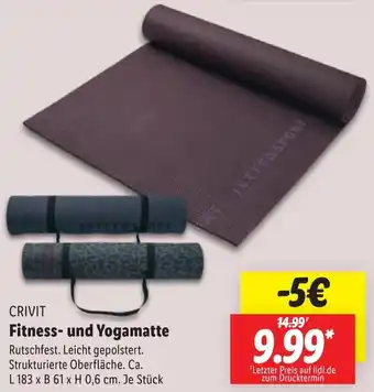 Lidl CRIVIT Fitness- und Yogamatte Angebot