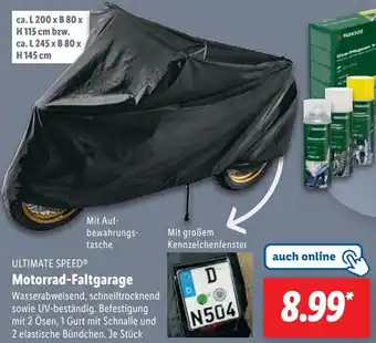 Lidl ULTIMATE SPEED Motorrad-Faltgarage Angebot