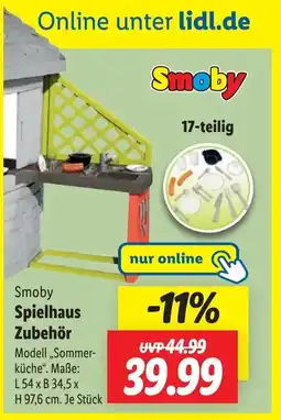 Lidl Smoby Spielhaus Zubehör Angebot