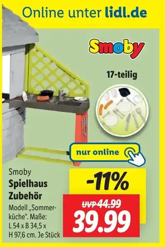 Lidl Smoby Spielhaus Zubehör Angebot