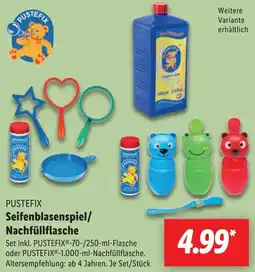 Lidl PUSTEFIX Seifenblasenspiel/ Nachfüllflasche Angebot