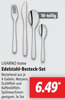 Lidl LIVARNO home Edelstahl-Besteck-Set Angebot