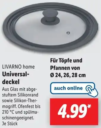 Lidl LIVARNO home Universaldeckel Angebot