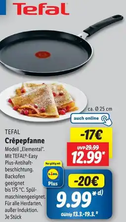 Lidl TEFAL Crêpepfanne Angebot