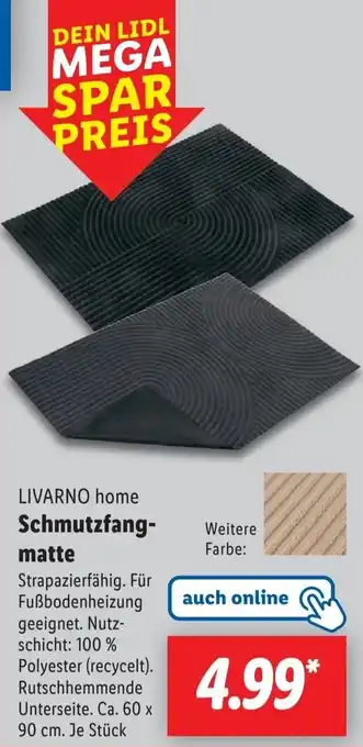 Lidl LIVARNO home Schmutzfangmatte Angebot