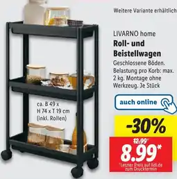 Lidl LIVARNO home Roll- und Beistellwagen Angebot