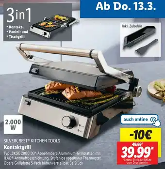 Lidl SILVERCREST KITCHEN TOOLS Kontaktgrill Angebot