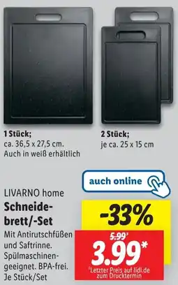 Lidl LIVARNO home Schneidebrett/-Set Angebot