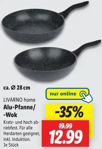 Lidl LIVARNO home Alu-Pfanne/ -Wok Angebot