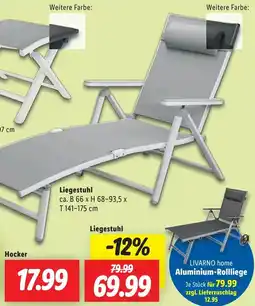 Lidl LIVARNO home Liegestuhl Angebot