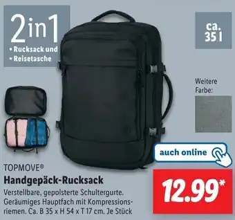 Lidl TOPMOVE Handgepäck-Rucksack Angebot