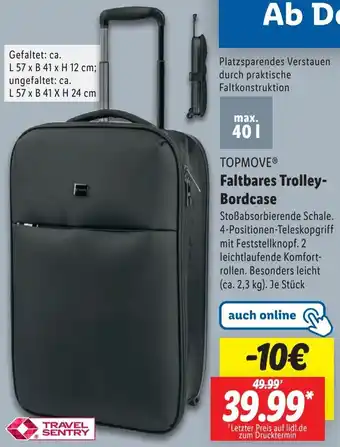 Lidl TOPMOVE Faltbares Trolley Bordcase Angebot