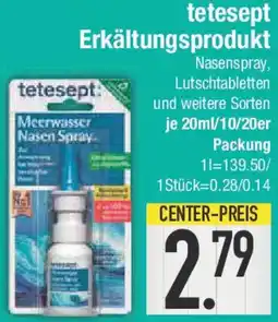 E-Center tetesept Erkältungsprodukt Angebot