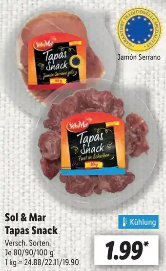 Lidl Sol & Mar Tapas Snack Angebot