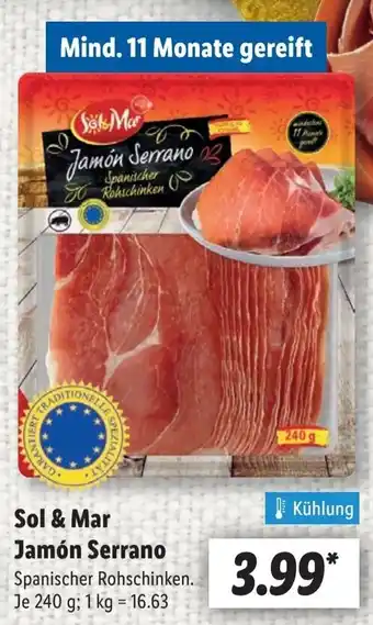 Lidl Sol & Mar Jamón Serrano Angebot