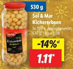 Lidl Sol & Mar Kichererbsen Angebot