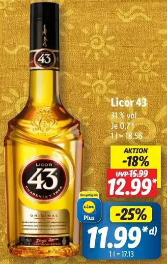 Lidl Licor 43 Angebot