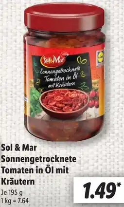 Lidl Sol & Mar Sonnengetrocknete Tomaten in Öl mit Kräutern Angebot