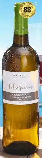 Lidl Mezquiriz Chardonnay Navarra DO trocken vegan, Weißwein 2022 Angebot