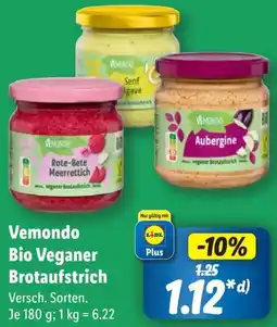 Lidl Vemondo Bio Veganer Brotaufstrich Angebot