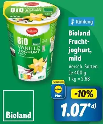 Lidl Bioland Fruchtjoghurt, mild Angebot