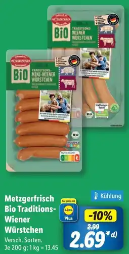 Lidl Metzgerfrisch Bio Traditions Wiener Würstchen Angebot